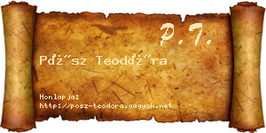 Pósz Teodóra névjegykártya